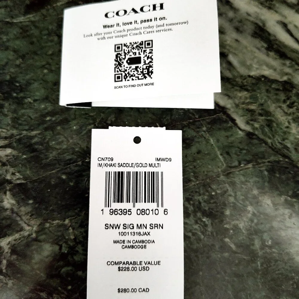 NWT Coach Mini Serena Signature Canvas Metallic Star Snowflake Bag - Picture 10 of 16